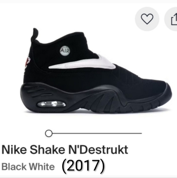 Nike Other - Nike Shake N' Destrukt Rare Black and White Sneakers SZ 6Y Womens SZ 7.5  EUC